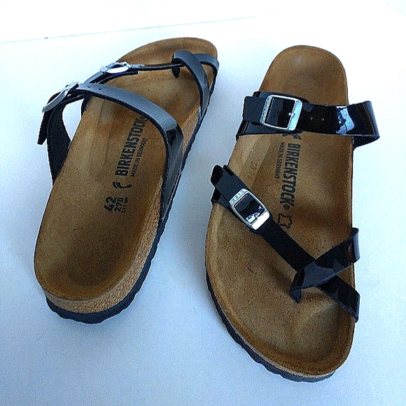 New w/o Box Birkenstock Mayari Patent Criss-Cross Strap Sandals EU 42 (11/11.5) - Picture 6 of 16